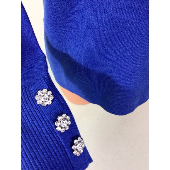 Tahari Blue Turtleneck Sweater Womens Small New - Picture 2 of 8